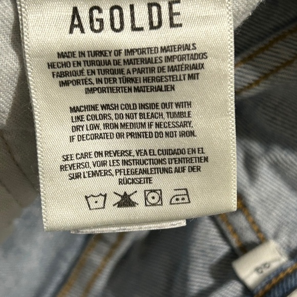 Agolde High Rise Blue Jeans - Picture 8 of 10